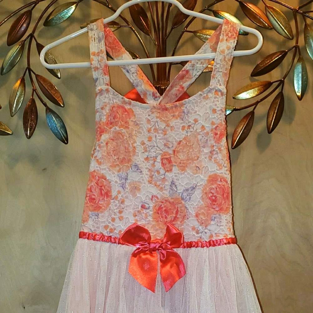 Floral girls dress size-6x-Easter